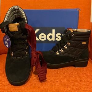 Keds Camp Boot Black Suede Water Resistant 7.5